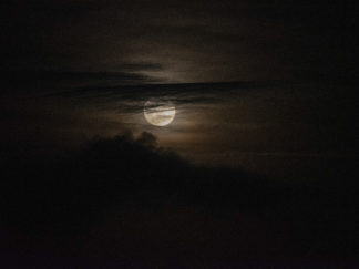 full moon and clouds