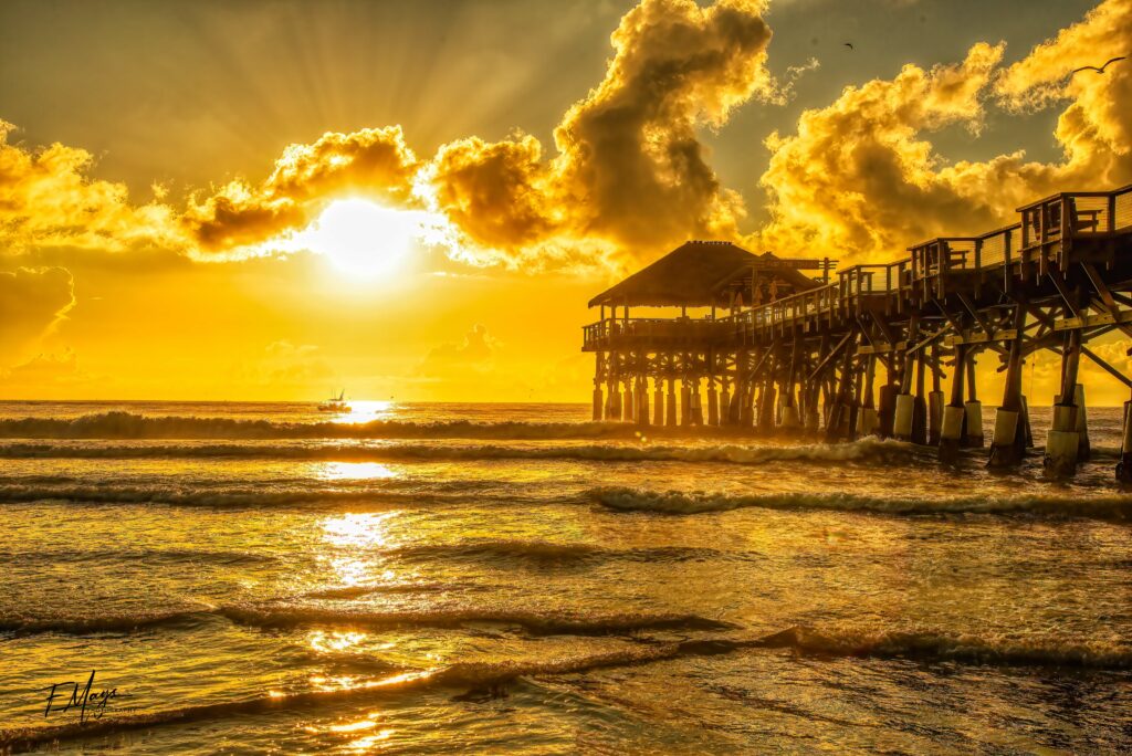 Golden Sunrise at Cocoa Beach Pier